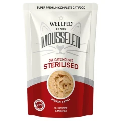 Υγρή Τροφή Γάτας Wellfed Mousselen Sterilised Chicken & Krill 40gr