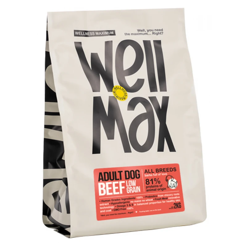 Ξηρά Τροφή Σκύλου Wellmax Adult Low Grain 2kg με Μοσχάρι Σκύλοι Ξηρά Τροφή Σκύλου Wellmax Adult Low Grain 2kg με Μοσχάρι Σκύλοι