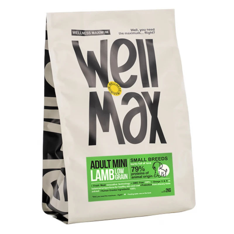 Ξηρά Τροφή Σκύλου Wellmax Adult Mini Small Breed 2kg με Αρνί Σκύλοι Ξηρά Τροφή Σκύλου Wellmax Adult Mini Small Breed 2kg με Αρνί Σκύλοι