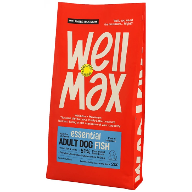 Ξηρά Τροφή Σκύλου Wellmax Essential Adult Fish 2kg Σκύλοι