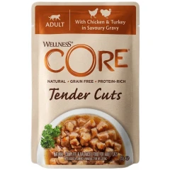 Wellness Core Tender Cuts Fillets Κοτόπουλο & Γαλοπούλα σε σάλτσα 24 x 85gr Wellness Core Tender Cuts Fillets Κοτόπουλο & Γαλοπούλα σε σάλτσα 24 x 85gr