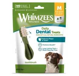Λιχουδιές Σκύλου Whimzees Daily Dental Treats Toothbrush Medium 5τμχ (150g)