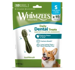 Λιχουδιές Σκύλου Whimzees Daily Dental Treats Toothbrush Small 10τμχ (150g)