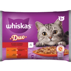 Whiskas Duo Adult Κλασικοί Συνδυασμοί σε Ζελέ Φακελάκι 4x85g