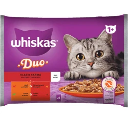 Whiskas Duo Adult Κλασικοί Συνδυασμοί σε Ζελέ Φακελάκι 4x85g
