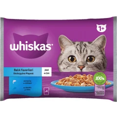 Whiskas Επιλεγμένα Ψαρικά σε Ζελέ Φακελάκι 4x85g