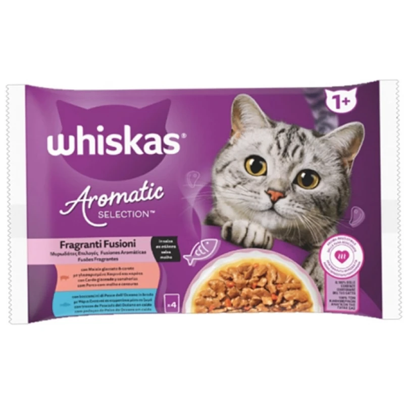 Whiskas Multipack Aromatic Selections Επιλογές σε Σάλτσα 4x85gr Γάτες Whiskas Multipack Aromatic Selections Επιλογές σε Σάλτσα 4x85gr Γάτες