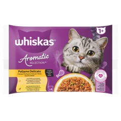 Whiskas Multipack Aromatic Selections Πουλερικά σε Σάλτσα 4x85gr