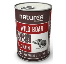 Υγρή τροφή Naturea 89% κρέας 400gr με Αγριόχοιρο