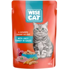Υγρή Τροφή Γάτας Wise με Γαλοπούλα σε Σάλτσα 100gr Υγρή Τροφή Γάτας Wise με Γαλοπούλα σε Σάλτσα 100gr