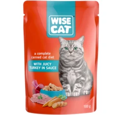 Υγρή Τροφή Γάτας Wise με Γαλοπούλα σε Σάλτσα 100gr