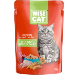 Υγρή Τροφή Γάτας Wise με Κουνέλι σε Σάλτσα 100gr Υγρή Τροφή Γάτας Wise με Κουνέλι σε Σάλτσα 100gr