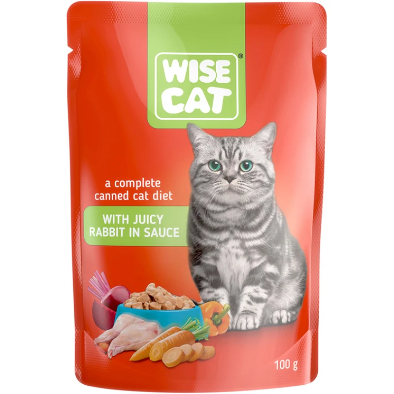Υγρή Τροφή Γάτας Wise με Κουνέλι σε Σάλτσα 100gr Γάτες