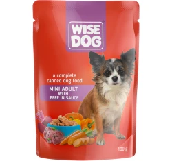 Υγρή Τροφή Σκύλου Wise Adult Mini με Βοδινό σε Σάλτσα 100gr
