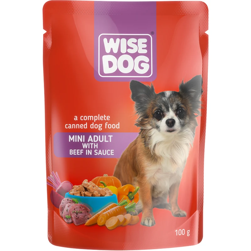 Υγρή Τροφή Σκύλου Wise Adult Mini με Βοδινό σε Σάλτσα 100gr Σκύλοι Υγρή Τροφή Σκύλου Wise Adult Mini με Βοδινό σε Σάλτσα 100gr Σκύλοι