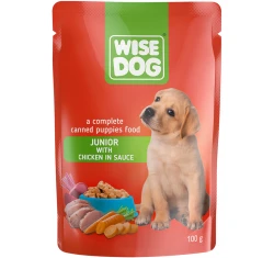 Υγρή Τροφή Σκύλου Wise Junior με Κοτόπουλο σε Σάλτσα 100gr Υγρή Τροφή Σκύλου Wise Junior με Κοτόπουλο σε Σάλτσα 100gr