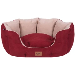 Κρεβατάκι Σκύλου και Γάτας  Woofmoda Shenil Βελουτέ No2 40x53x24cm Μπορντό Σκούρο