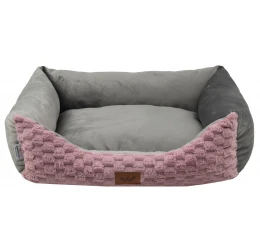 Κρεβατάκι Καναπές Σκύλου και Γάτας Woofmoda Soft No2 40x45x23cm Γκρι-Ροζ