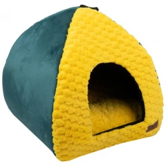 Κρεβάτι Φωλιά Σκύλου και Γάτας Woofmoda 42x42x52cm Πετρόλ-Κίτρινο Κρεβάτι Φωλιά Σκύλου και Γάτας Woofmoda 42x42x52cm Πετρόλ-Κίτρινο