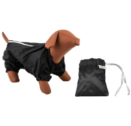 Μπουφανάκι Σκύλου Αδιάβροχο σε Τσαντάκι Woofmoda Μαύρο Small 29cm Μπουφανάκι Σκύλου Αδιάβροχο σε Τσαντάκι Woofmoda Μαύρο Small 29cm