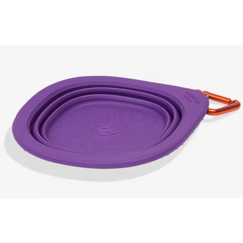 Πτυσσόμενο Μπολ Ταξιδίου για Σκύλους Zeedog 600ml Μωβ Σκύλοι