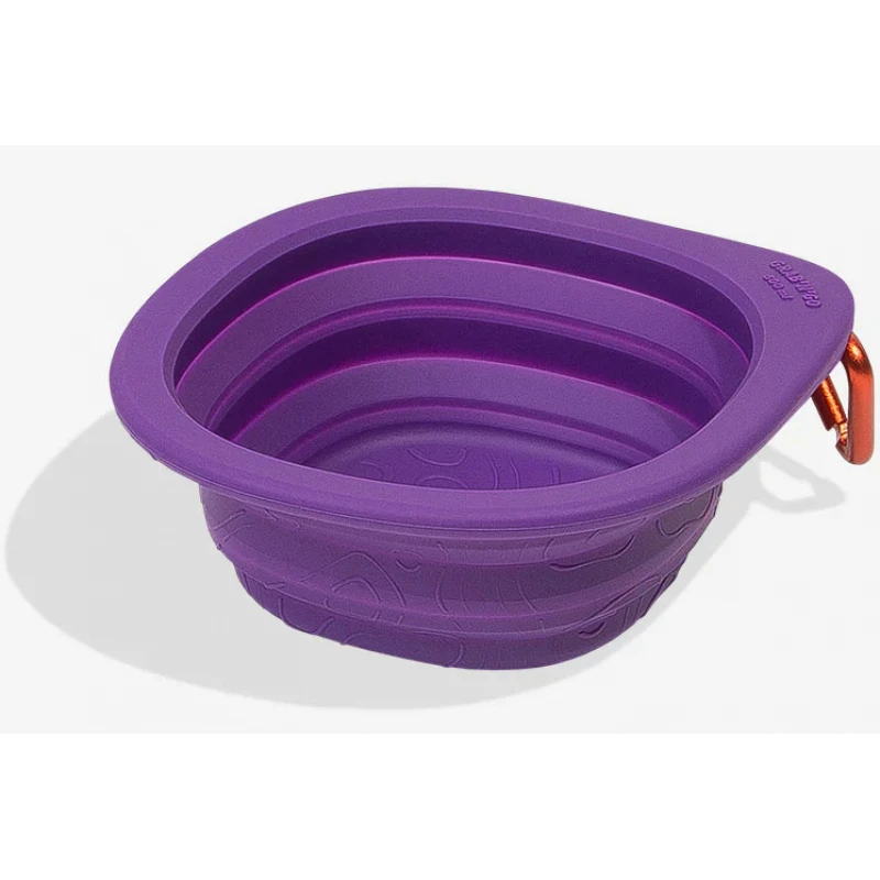 Πτυσσόμενο Μπολ Ταξιδίου για Σκύλους Zeedog 600ml Μωβ Σκύλοι
