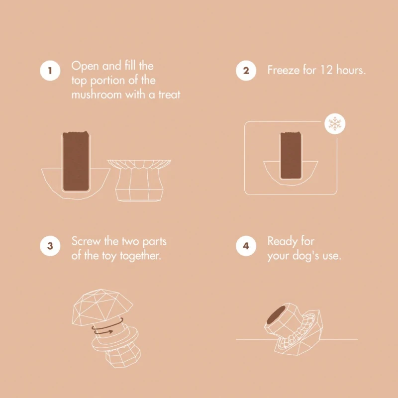 ZeeDog Παιχνίδι Σκύλου SuperVeggiez Μανιτάρι 8,8x8,8x8,4cm Σκύλοι