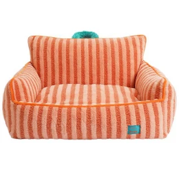 Zeze Stripes Κρεβατάκι, Καναπές Σκύλου & Γάτας Πορτοκαλί 68x53x37cm Zeze Stripes Κρεβατάκι, Καναπές Σκύλου & Γάτας Πορτοκαλί 68x53x37cm