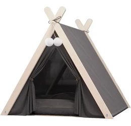 Κρεβατάκι - Σκηνή Εσωτερικού Χώρου Γάτας 63x60x55cm Γκρι