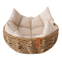 Zeze Κρεβατάκι - Καλαθάκι Γάτας Round Woven Rattan 48x48x15cm Zeze Κρεβατάκι - Καλαθάκι Γάτας Round Woven Rattan 48x48x15cm