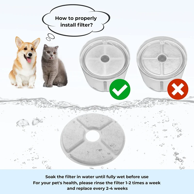 Ανταλλακτικό φίλτρο για Σιντριβάνι Dogness Water Fountain 2LT (3τμχ) ΓΑΤΕΣ