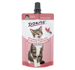 Λιχουδιές Γάτας Dokas Snack Cream Chicken and Prawns 90gr