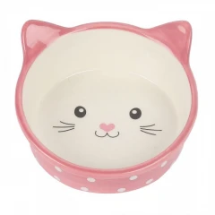 Happy Pet Κεραμικό Μπολ Γάτας Polka Pink 13x15x6cm Happy Pet Κεραμικό Μπολ Γάτας Polka Pink 13x15x6cm