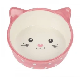 Happy Pet Κεραμικό Μπολ Γάτας Polka Pink 13x15x6cm Happy Pet Κεραμικό Μπολ Γάτας Polka Pink 13x15x6cm