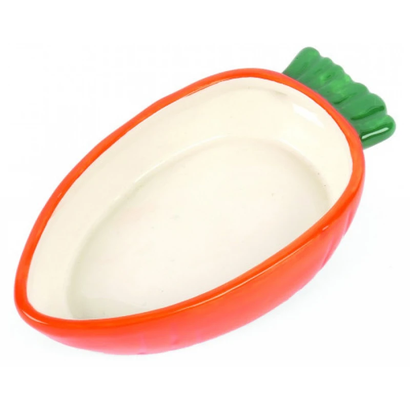 Happypet Carrot Pet Bowl Κεραμικό Μπολ για Τρωκτικά 13,5x6,5x3cm  Μικρά Ζώα - Κουνέλια