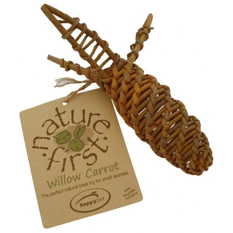 Παιχνίδι - Λιχουδιά για Τρωκτικά Happy Pet Nature First Willow Carrot 17cm ΜΙΚΡΑ ΖΩΑ - ΚΟΥΝΕΛΙΑ