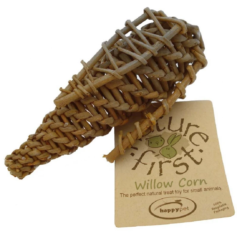 Παιχνίδι - Λιχουδιά για Τρωκτικά Happy Pet Nature First Willow Corn 16cm ΜΙΚΡΑ ΖΩΑ - ΚΟΥΝΕΛΙΑ