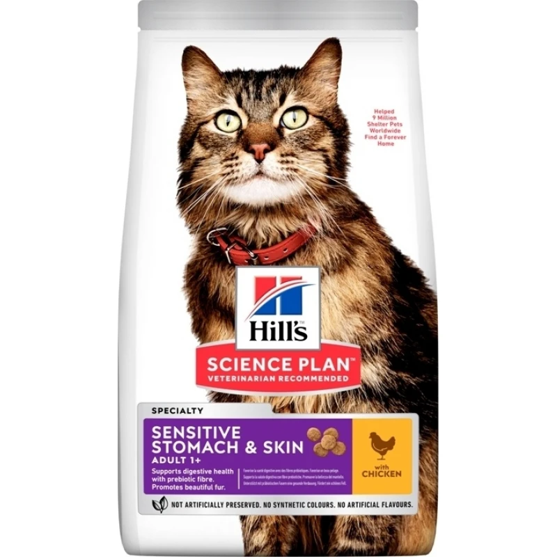 Hill's Science Plan Adult Sensitive Stomach & Skin για Γάτες 1,5kg ΓΑΤΕΣ