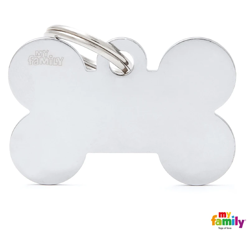 ΤΑΥΤΟΤΗΤΑ ΣΚΥΛΟΥ MY FAMILY BASIC CHROMED BONE TAG XLARGE 4,8x3,15cm ΤΑΥΤΟΤΗΤΕΣ