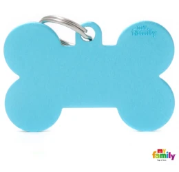 Ταυτότητα Σκύλου My Family Basic Light Blue Bone Tag Xlarge 4,8x3,15cm
