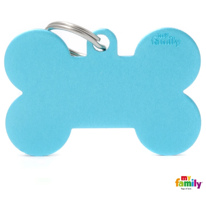 ΤΑΥΤΟΤΗΤΑ ΣΚΥΛΟΥ MY FAMILY BASIC LIGHT BLUE BONE TAG XLARGE 4,8x3,15cm ΤΑΥΤΟΤΗΤΕΣ