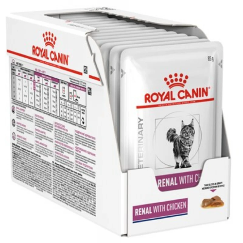 Royal Canin Diet Cat Renal με Κοτόπουλο 12x85gr (12 Τεμάχια) ΥΓΡΗ ΤΡΟΦΗ -  ΚΟΝΣΕΡΒΕΣ ΓΑΤΑΣ