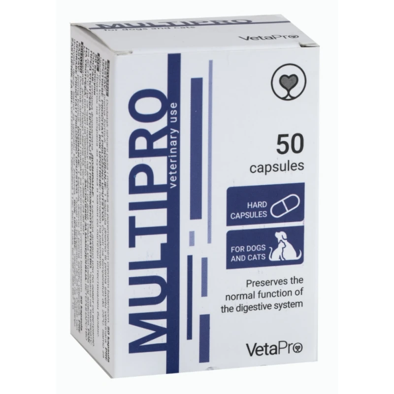 VETAPRO MULTIPRO 50CAPS ΓΙΑ ΤO ΠΕΠΤΙΚΟ ΣΥΜΠΛΗΡΩΜΑΤΑ ΔΙΑΤΡΟΦΗΣ & ΒΙΤΑΜΙΝΕΣ ΣΚΥΛΟΥ