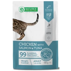 Nature's Protection Cat Weight Control Chicken with Salmon & Tuna 100gr
