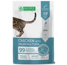 Nature's Protection Cat Weight Control Chicken with Salmon & Tuna 100gr Nature's Protection Cat Weight Control Chicken with Salmon & Tuna 100gr
