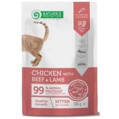Nature's Protection Kitten Growth Chicken with Beef & Lamb 100gr