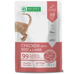 Nature's Protection Kitten Growth Chicken with Beef & Lamb 100gr Nature's Protection Kitten Growth Chicken with Beef & Lamb 100gr