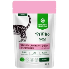 Nature's Protection Prime Urinary Cat White Fish, Anchovies & Cranberries 85gr