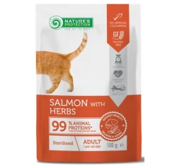 Nature's Protection Sterilized Cat Salmon & Herbs 100gr Nature's Protection Sterilized Cat Salmon & Herbs 100gr