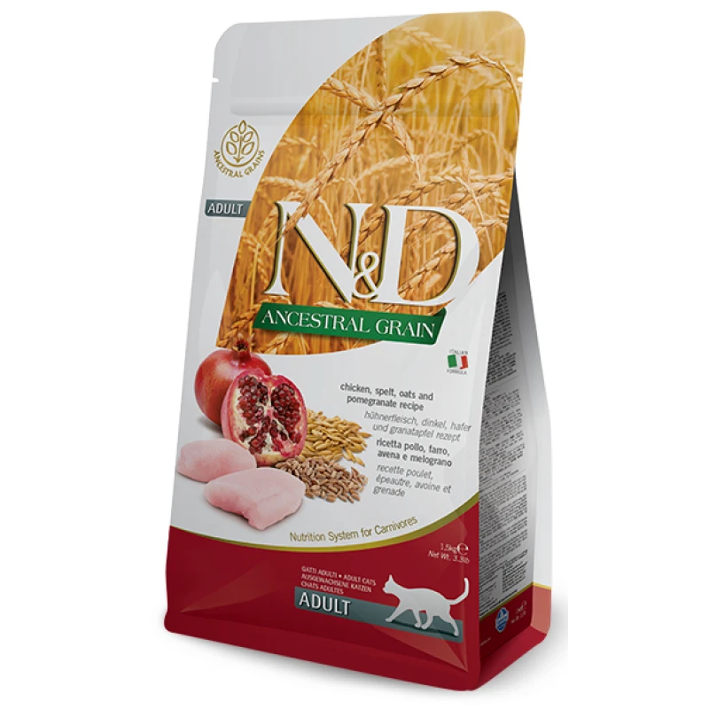 N&D LOW GRAIN CHICKEN & POMEGRANATE ADULT CAT 10KG ΞΗΡΑ ΤΡΟΦΗ ΓΑΤΑΣ